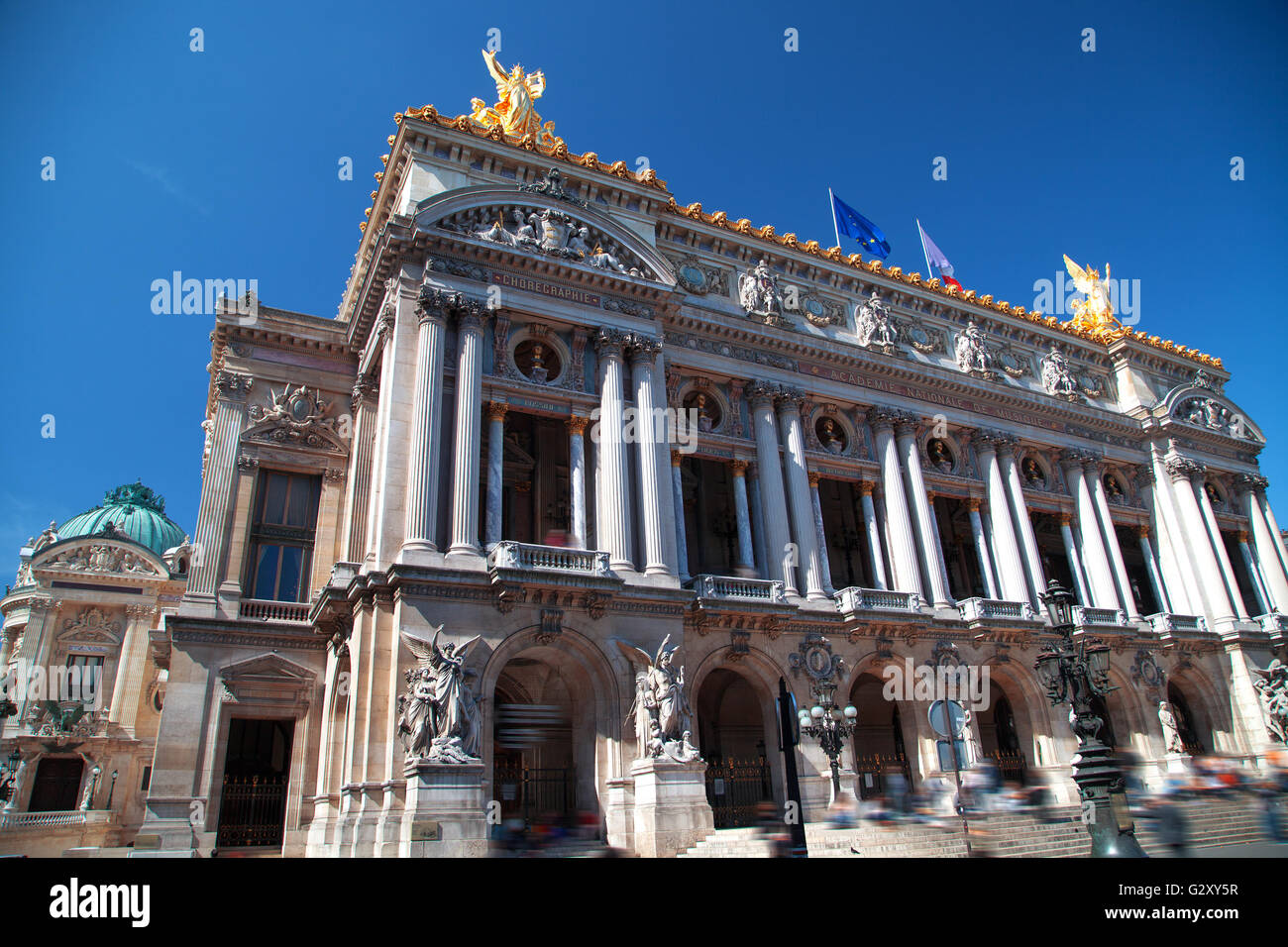 Fassade der Oper oder des Palais Garnier. Paris, Frankreich Stockfoto