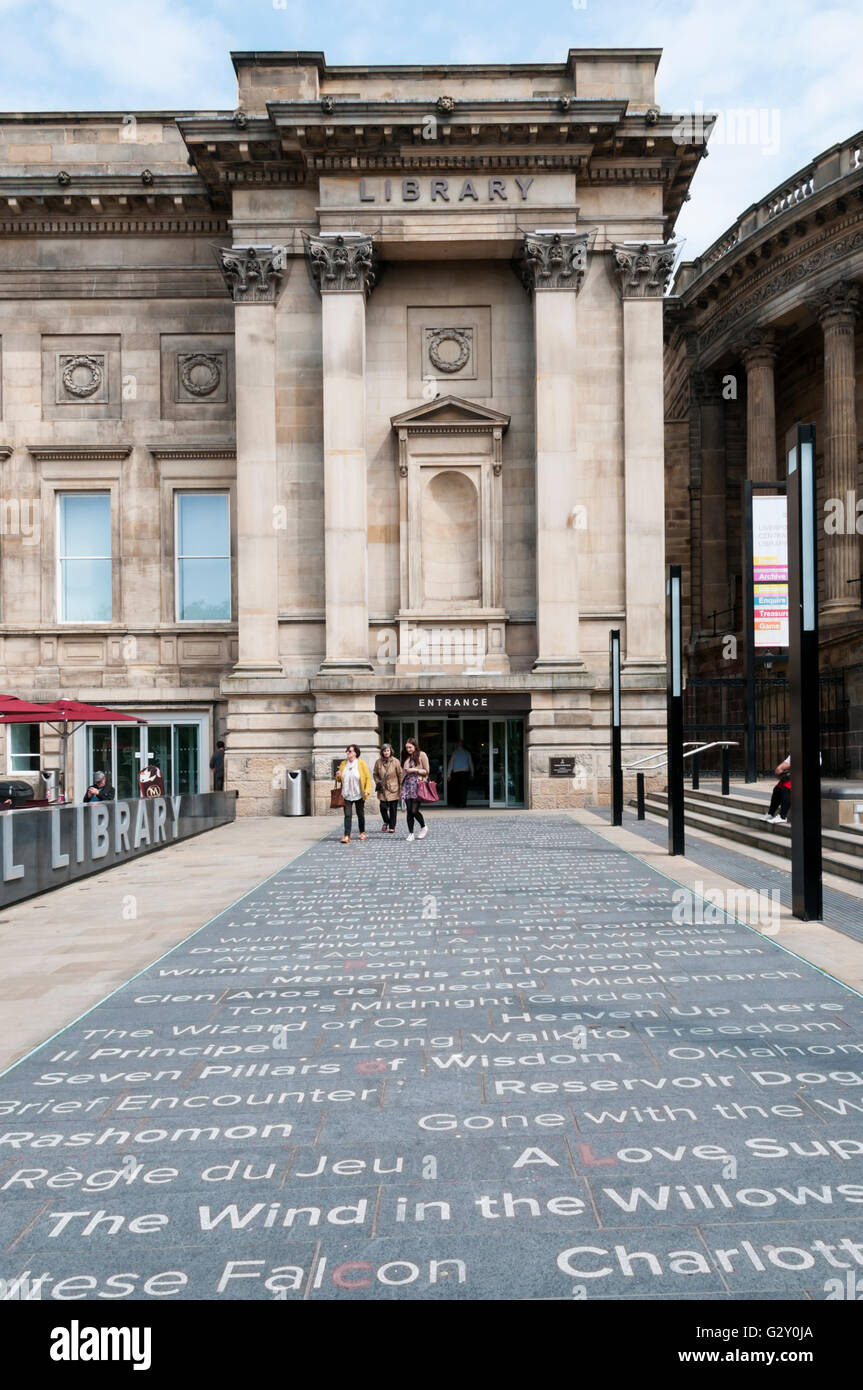 Die Zentralbibliothek in William Brown Street, Liverpool. Stockfoto