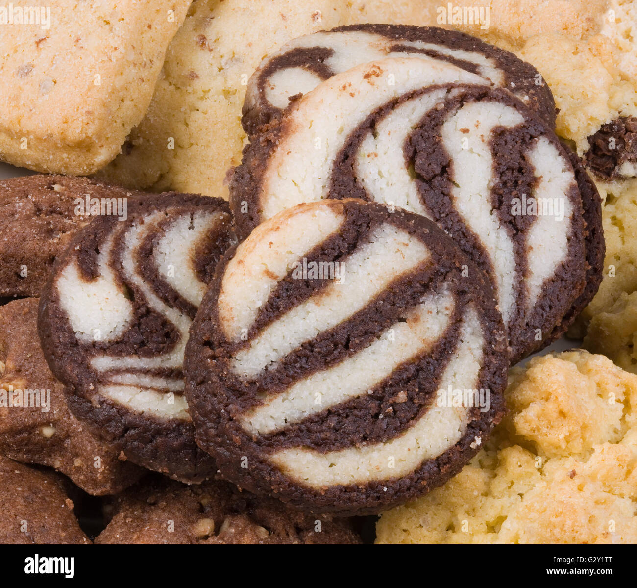 Kleinen Butter-Tee-Cookies-Auflistung Stockfoto