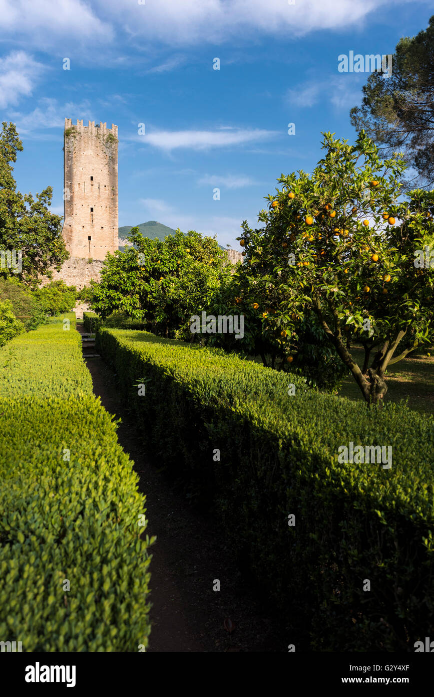 Gärten von Ninfa, Cisterna di Latina, Italien. Stockfoto