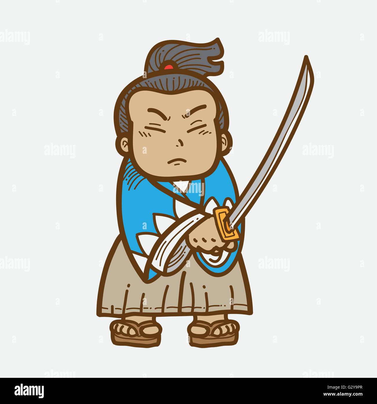 Samurai-cartoon Stock Vektor