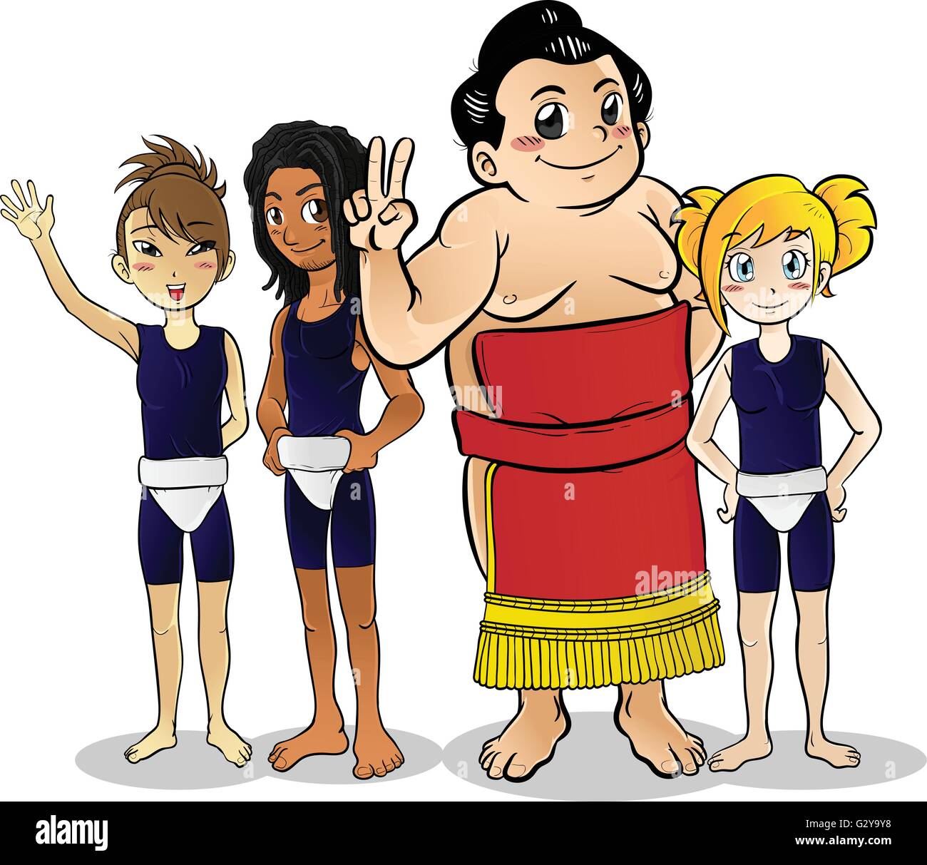 Sumo-Cartoon Stock Vektor