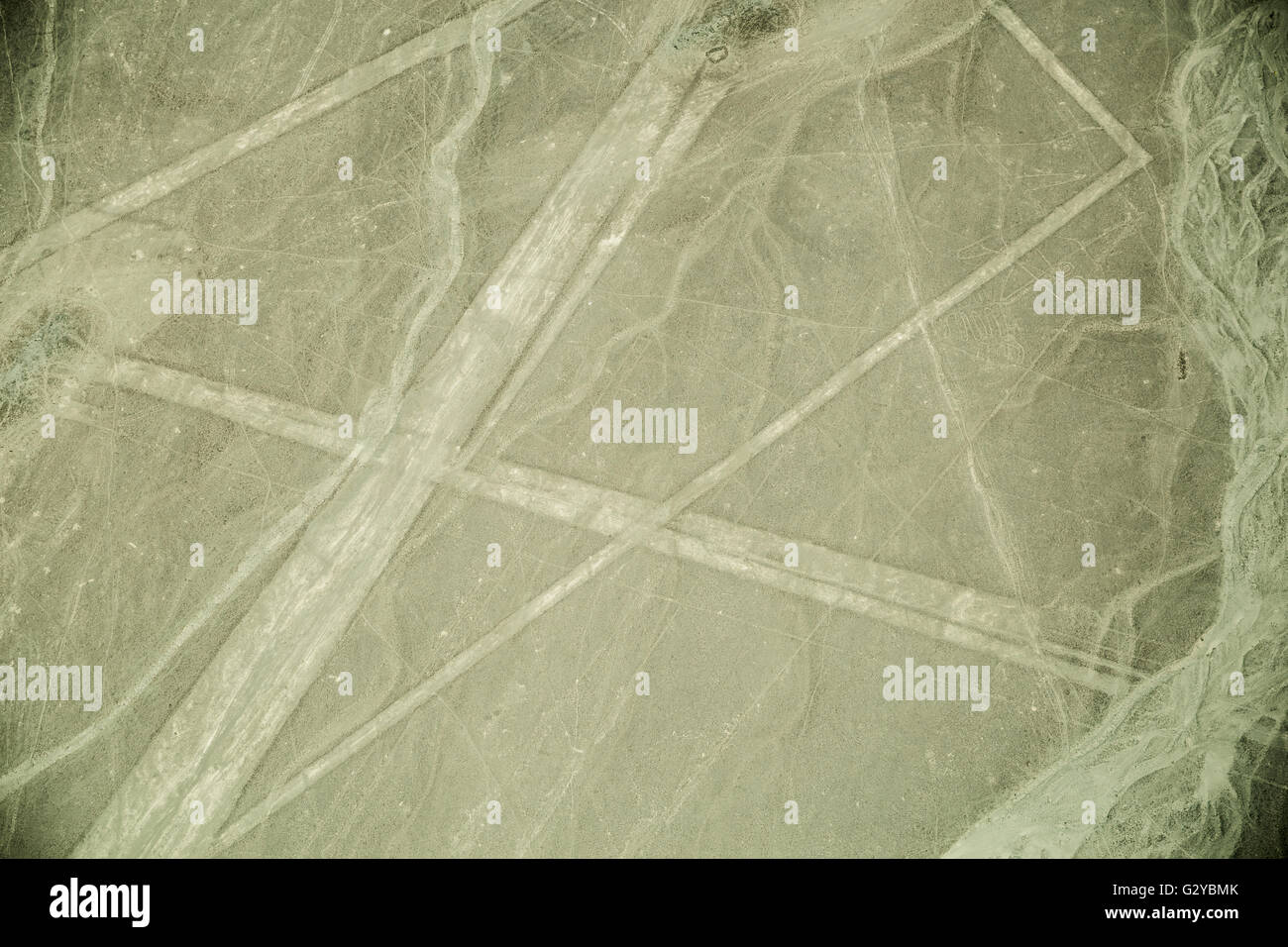 Geheimnisvollen Nazca-Linien auf Wüste in Peru, Südamerika Stockfoto
