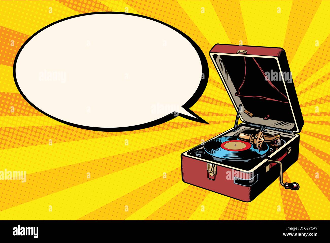 Plattenspieler Vinyl-Plattenspieler Stock Vektor