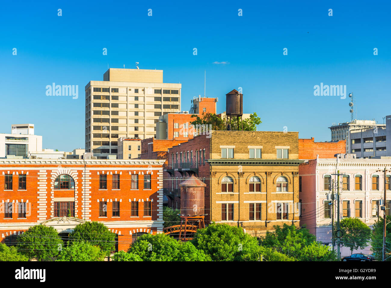 Montgomery, Alabama, USA Innenstadt von Gebäuden. Stockfoto
