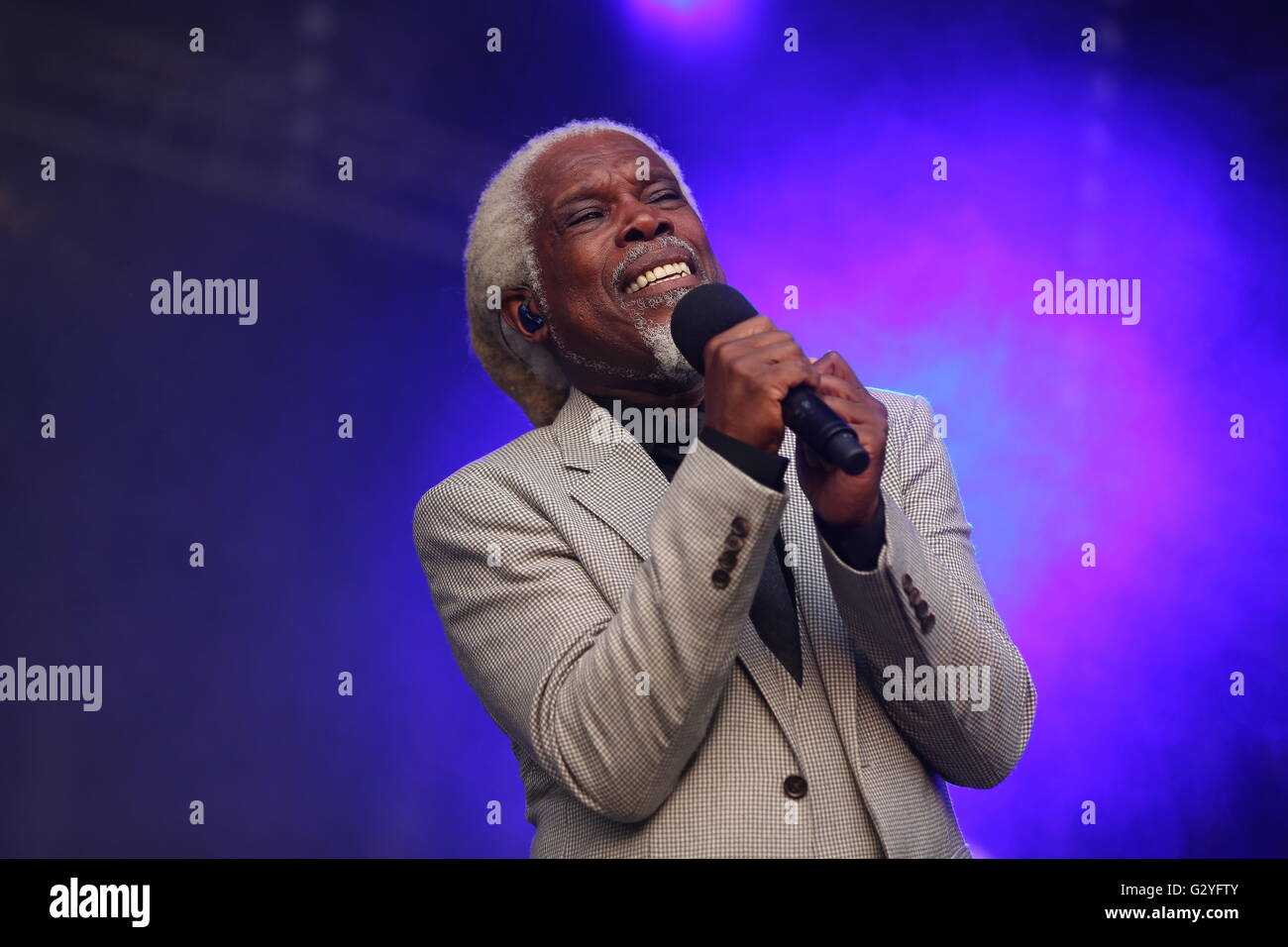 Irlam, Manchester, UK. 4. Juni 2016. Billy Ocean tritt an Irlam Live 2016. Bildnachweis: Simon Newbury/Alamy Live-Nachrichten Stockfoto