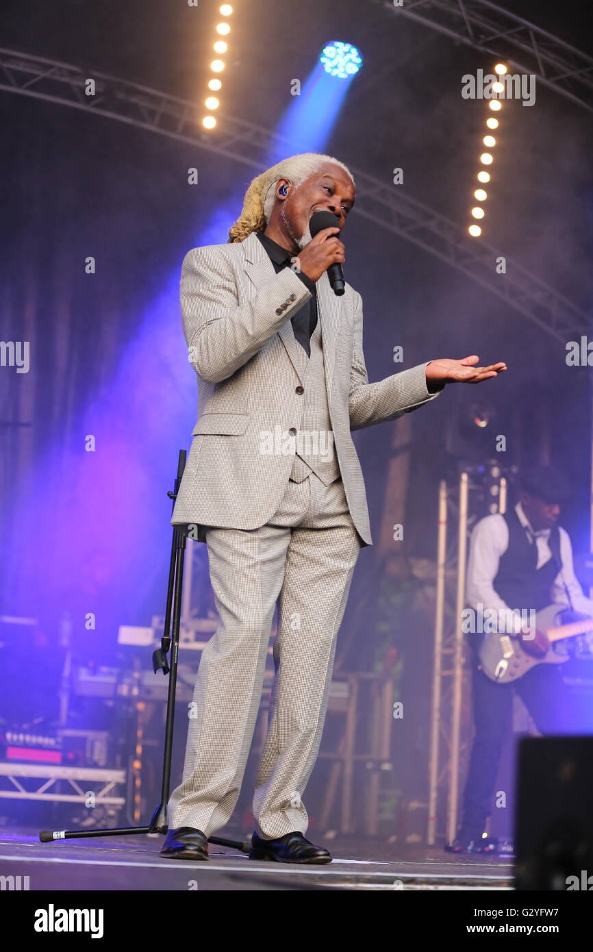 Irlam, Manchester, UK. 4. Juni 2016. Billy Ocean tritt an Irlam Live 2016. Bildnachweis: Simon Newbury/Alamy Live-Nachrichten Stockfoto