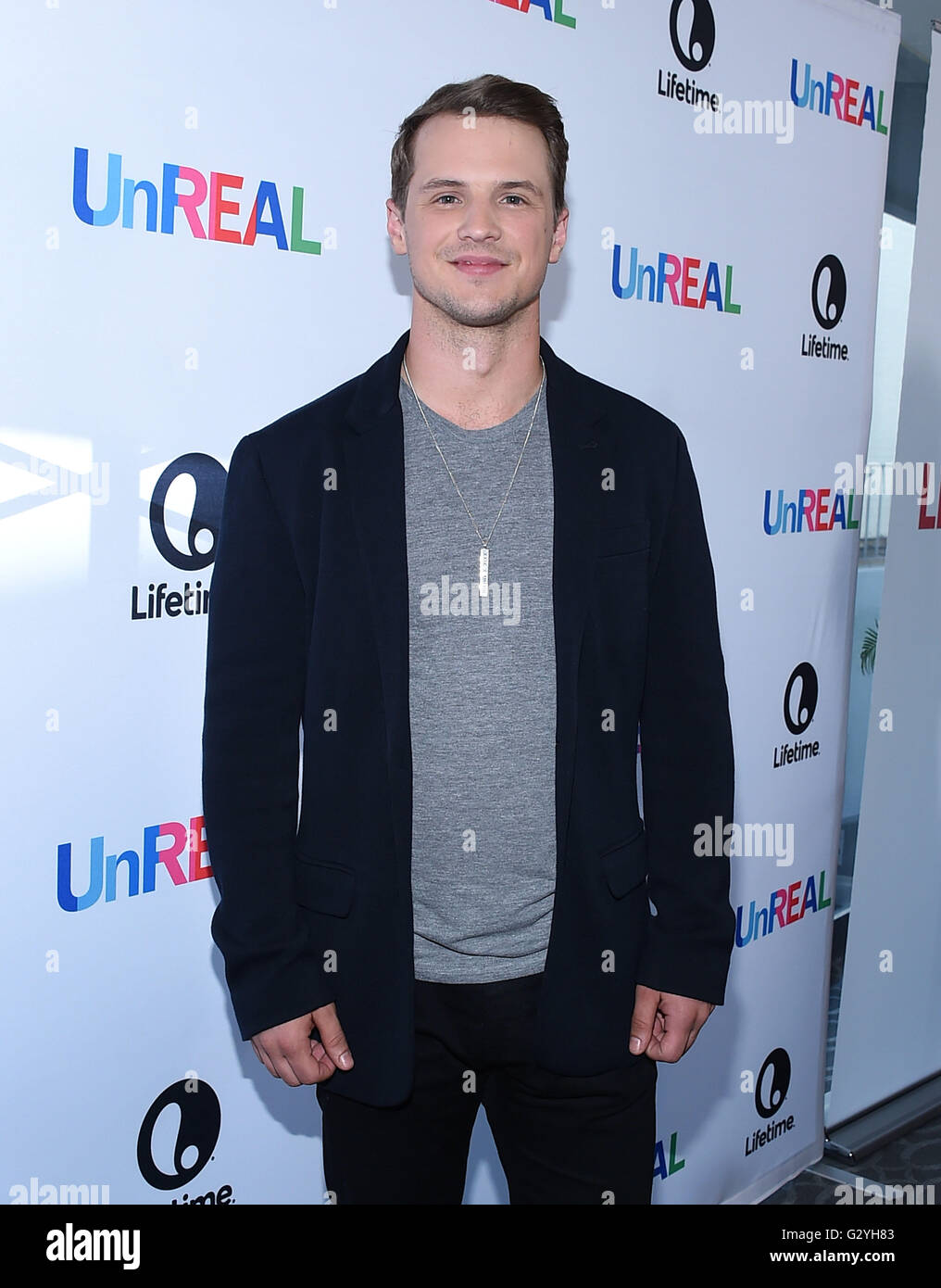 Hollywood, Kalifornien, USA. 4. Juni 2016. Freddie Stroma kommt für die 'UnReal' FYD ATAS Veranstaltung im Harmony Gold Theater. © Lisa O'Connor/ZUMA Draht/Alamy Live-Nachrichten Stockfoto