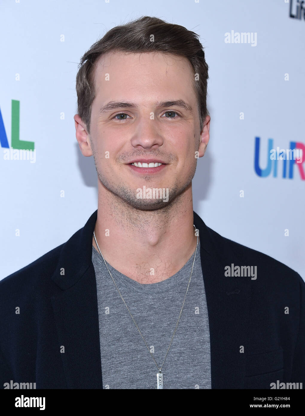 Hollywood, Kalifornien, USA. 4. Juni 2016. Freddie Stroma kommt für die 'UnReal' FYD ATAS Veranstaltung im Harmony Gold Theater. © Lisa O'Connor/ZUMA Draht/Alamy Live-Nachrichten Stockfoto