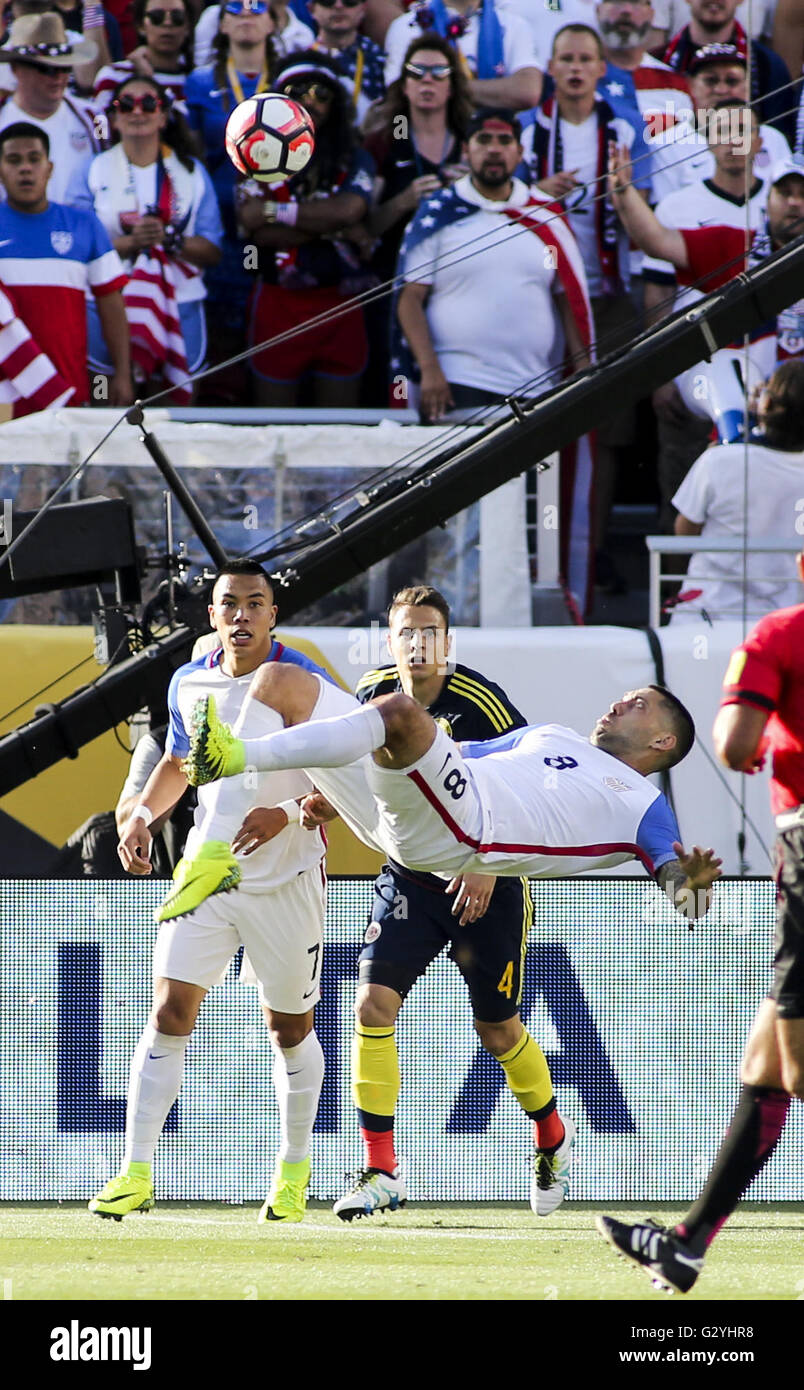 Los Angeles, Kalifornien, USA. 3. Juni 2016. Kolumbien-Mittelfeldspieler Edwin Cardona im 2016 Copa America Spiel zwischen USA und Kolumbien bei Levi's-Stadion am 3. Juni 2016 in Santa Clara, Kalifornien. © Ringo Chiu/ZUMA Draht/Alamy Live-Nachrichten Stockfoto