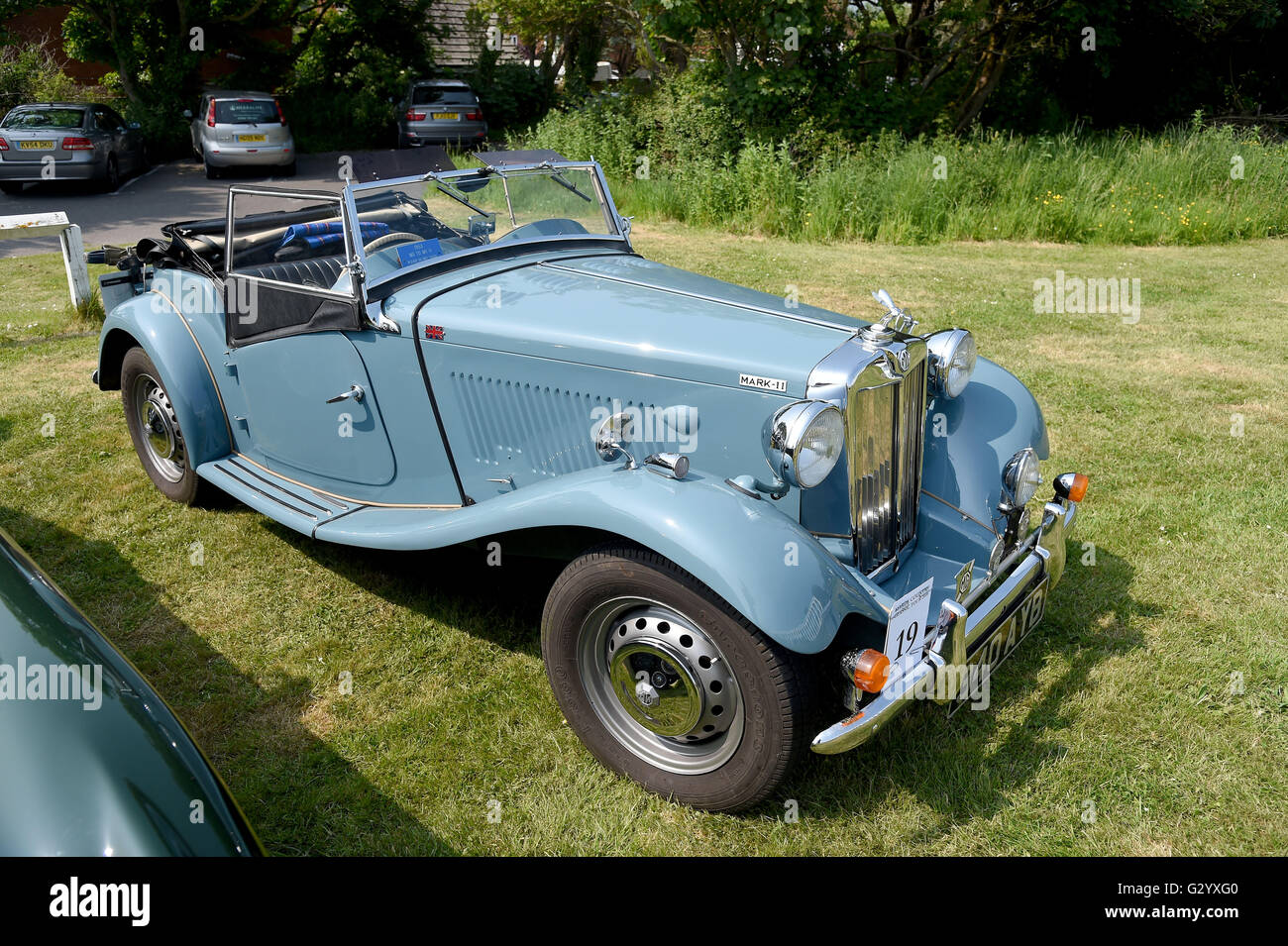 1953 MG TD Mark II. Die Hardy Land Oldtimer Tour Stockfoto