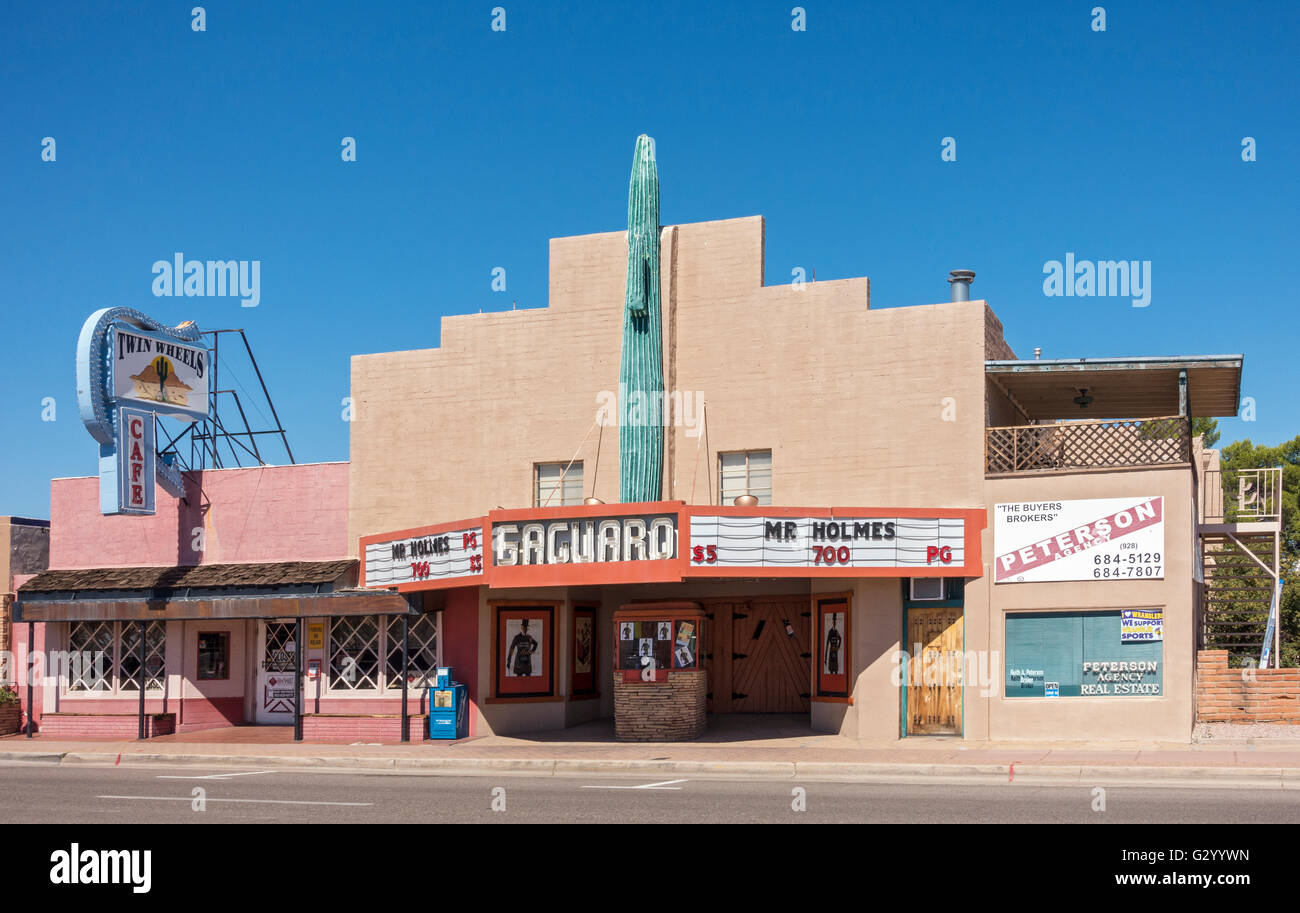 Arizona, Wickenburg, historische Innenstadt, Café, Kino Stockfoto