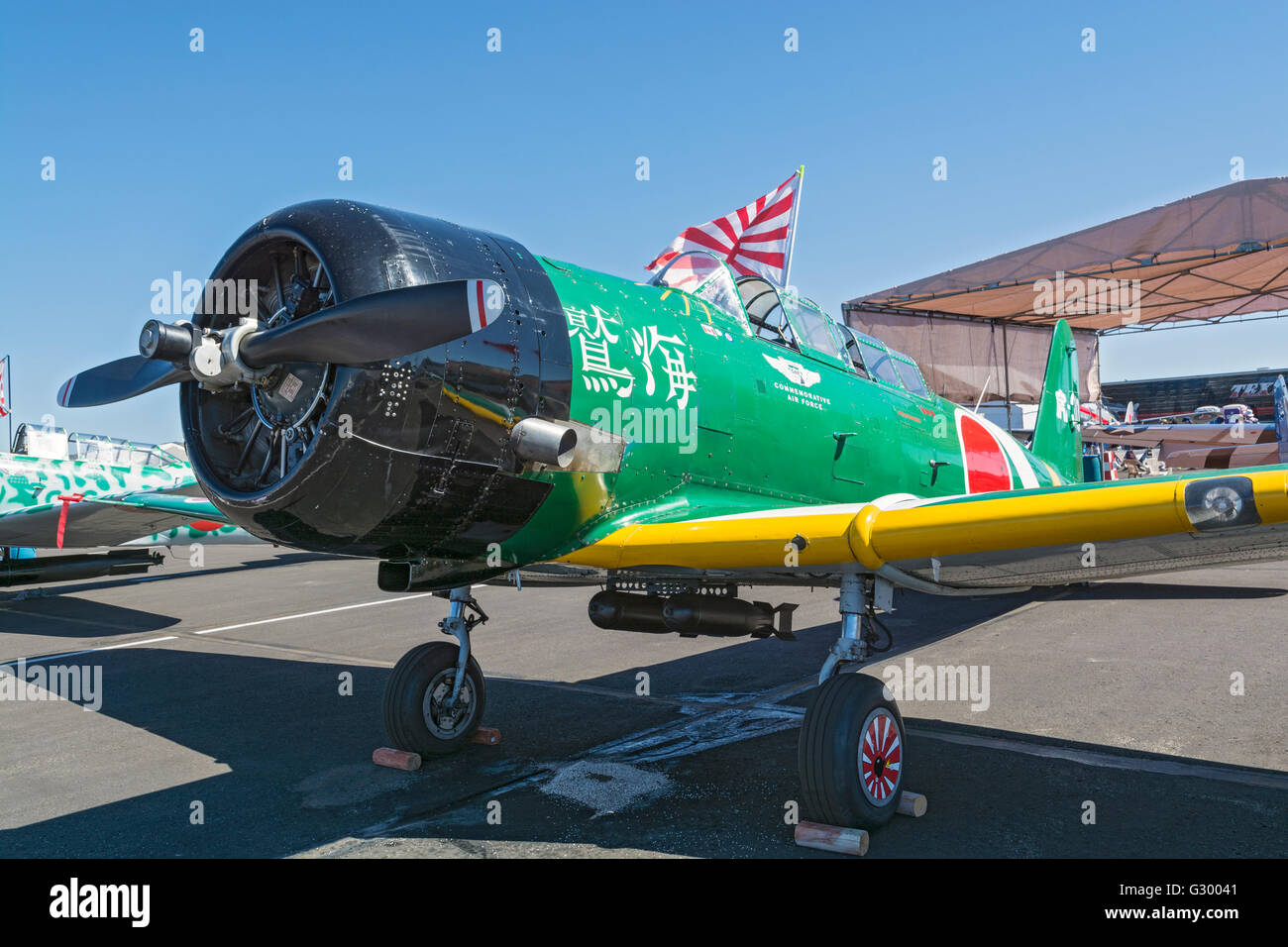 Nevada, Reno Air Races, Flugzeuge in den Commemorative Air Force "Tora Tora Tora" Programm verwendet Stockfoto