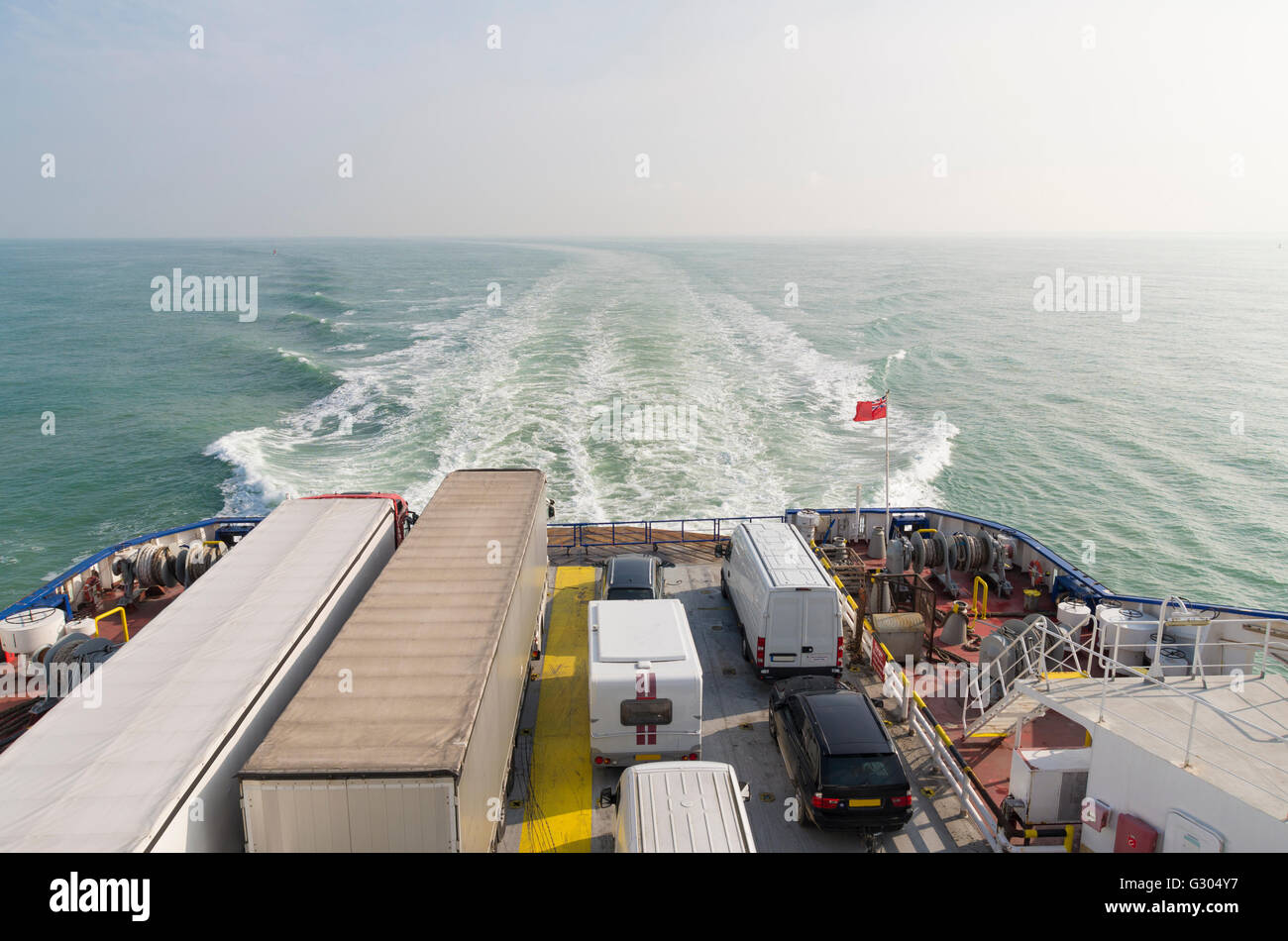 Fähre über den Nordsee-Kanal von Dünkirchen nach Dover Stockfoto