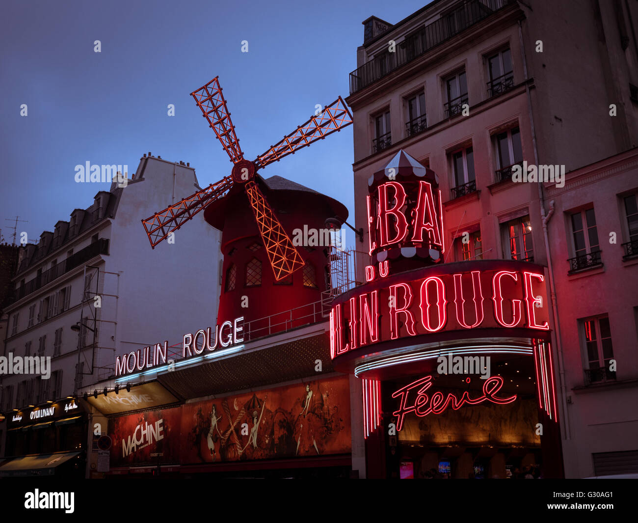 Moulin Rouge, Montmartre, Paris, Frankreich, Europa Stockfoto