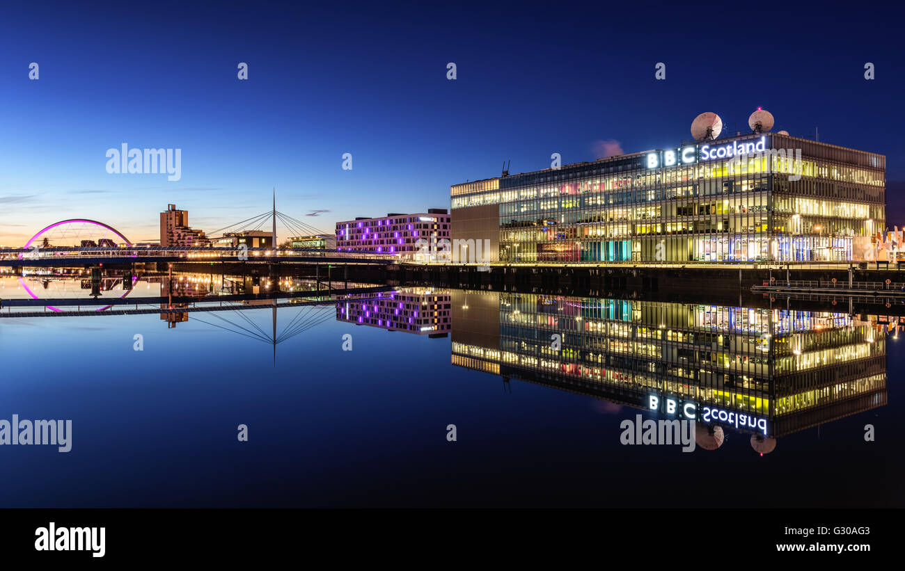 Pacific Quay, Glasgow, Schottland, Vereinigtes Königreich, Europa Stockfoto