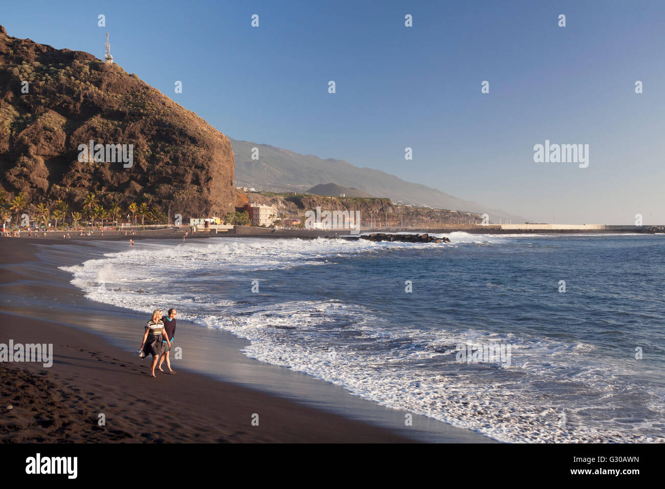 Playa del Puerto Beach, Puerto de Tazacorte, La Palma, Kanarische Inseln, Spanien, Atlantik, Europa Stockfoto