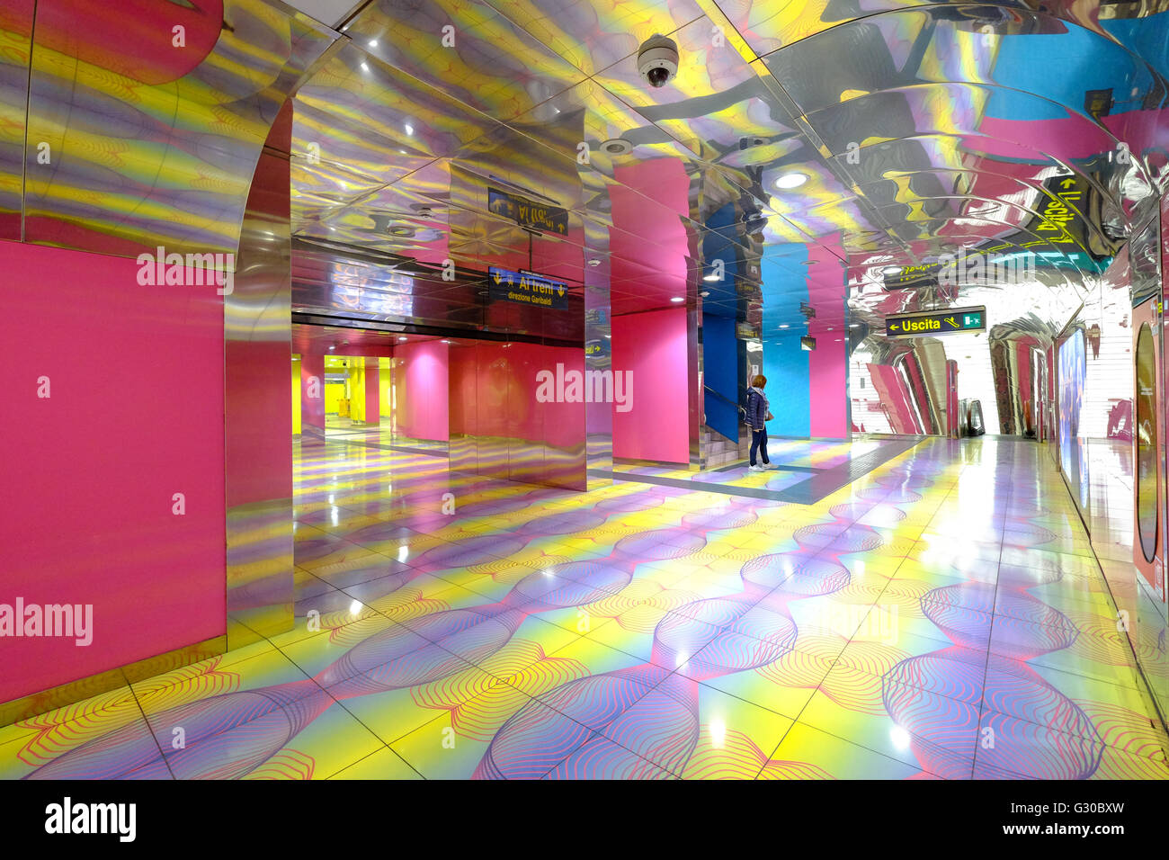 Universita Kunst-Station von Naples Metro, Neapel, Kampanien, Italien, Europa Stockfoto