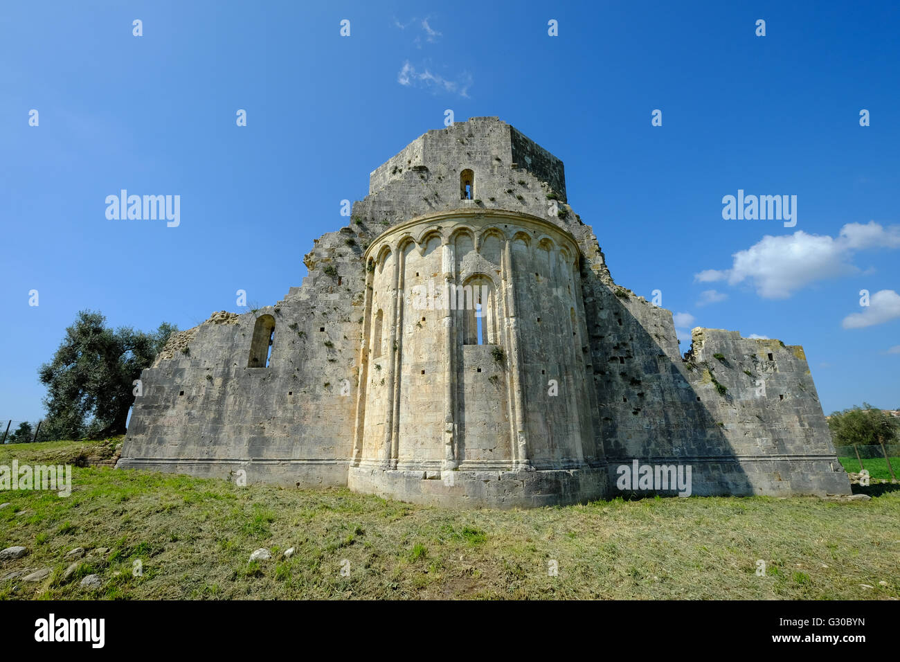 Benediktinerkloster San Bruzio Ruinen, Magliano in Toscana, Toskana, Italien, Europa Stockfoto