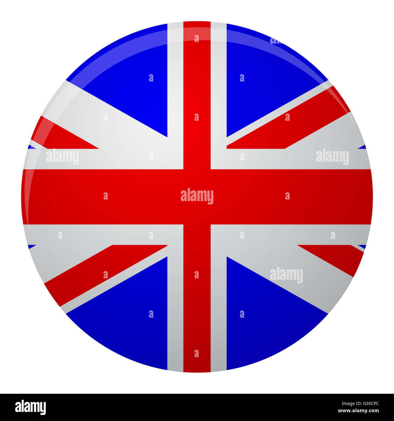 United Kingdom of Great Britain Flaggensymbol flach. Flaggen-Symbol oder das Symbol von großer Königreich Großbritannien. Vektor-illustration Stockfoto