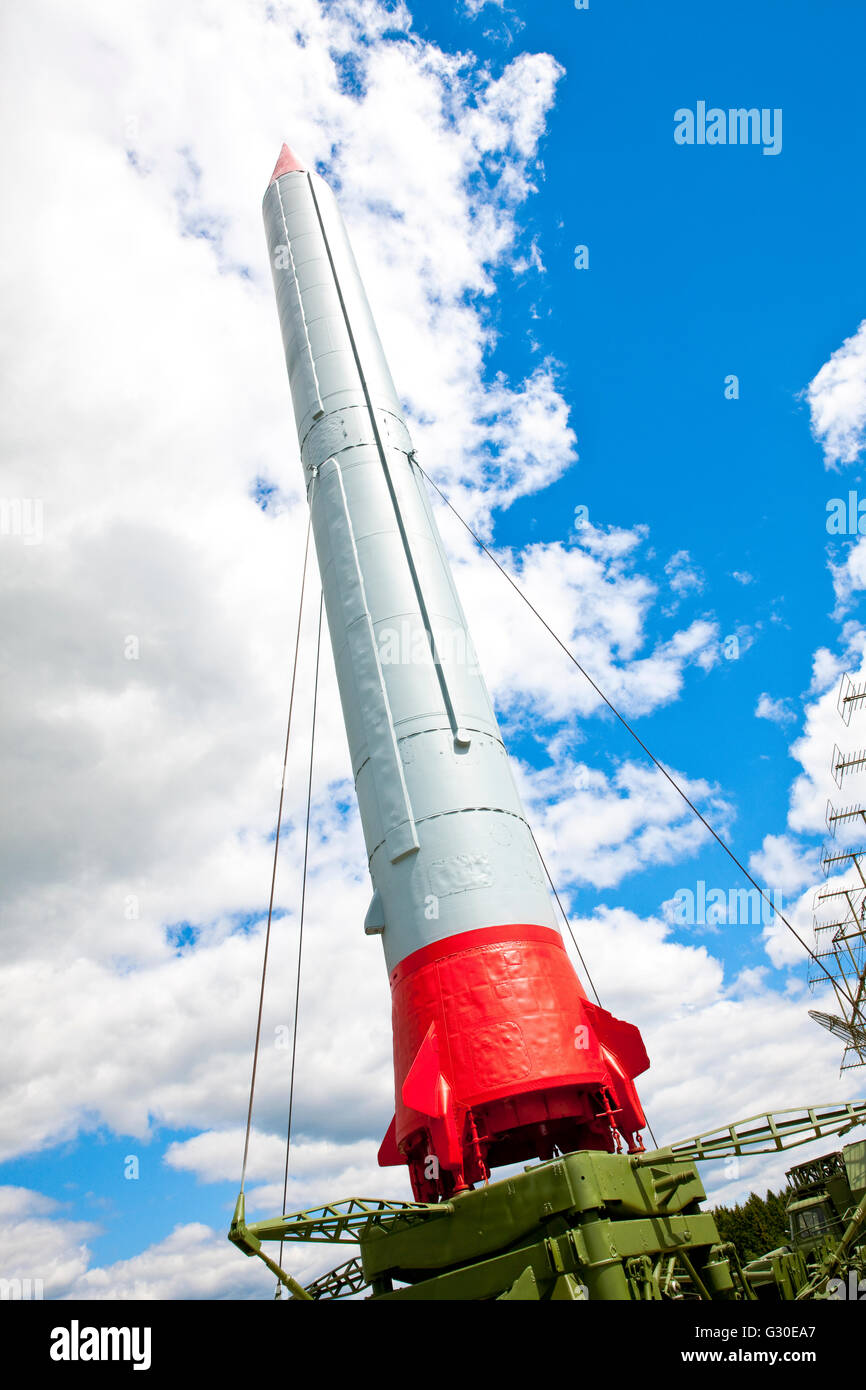 Eine Theater-ballistische Rakete SS-4 Sandal (r-12) aus der Sowjetunion Stockfoto