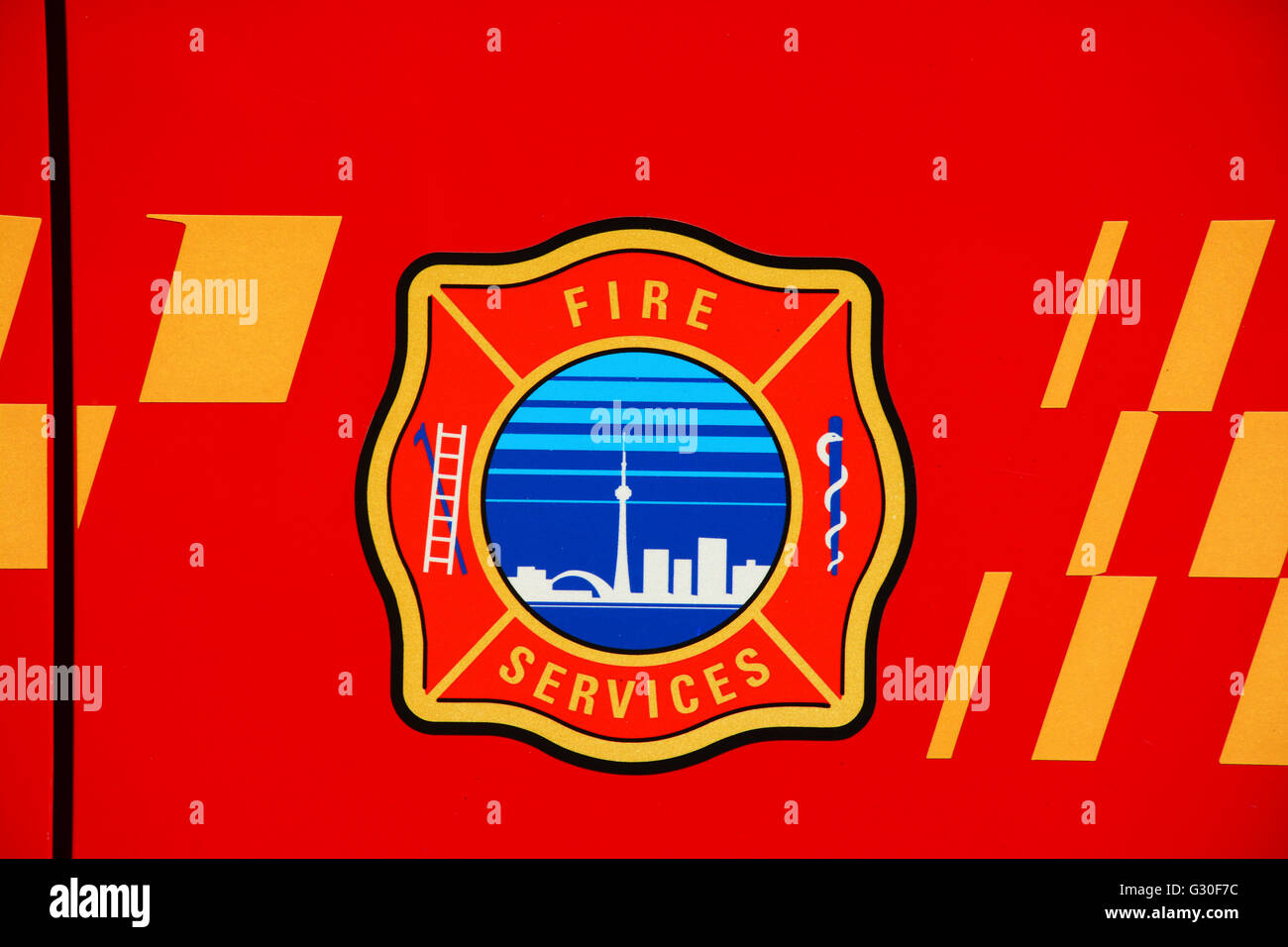 Feuer-Dienstleistungen-Logo, Toronto, Kanada Stockfoto