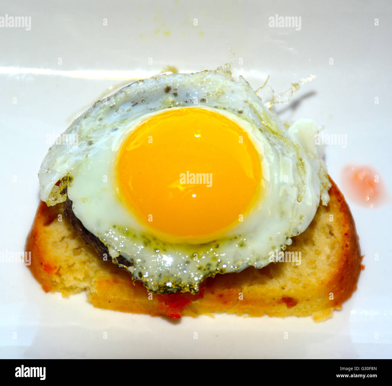 Sonnenseite, Ei-toast Stockfoto