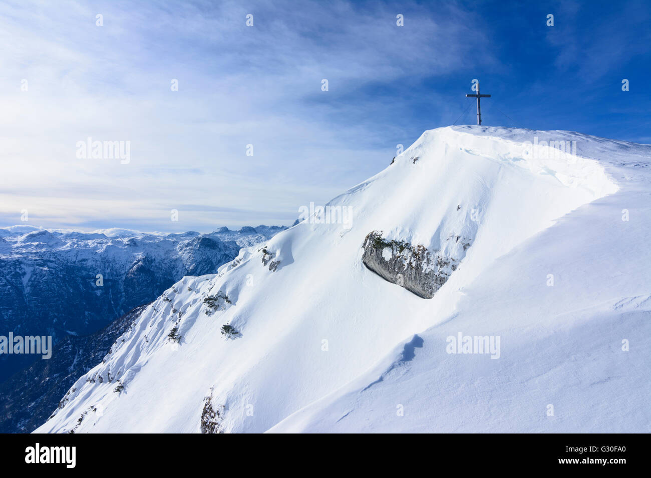 Hoher Sarstein, Österreich, Steiermark, Styria Ausseerland-Salzkammergut, Bad Aussee-Gipfel Stockfoto