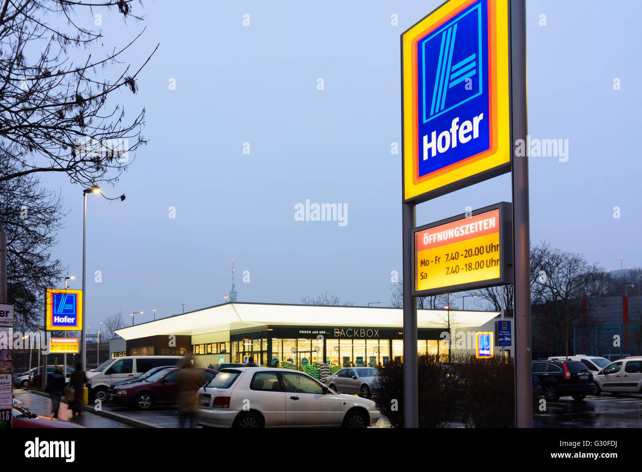 Hofer-Supermarkt, Österreich, Wien 20., Wien, Wien Stockfoto