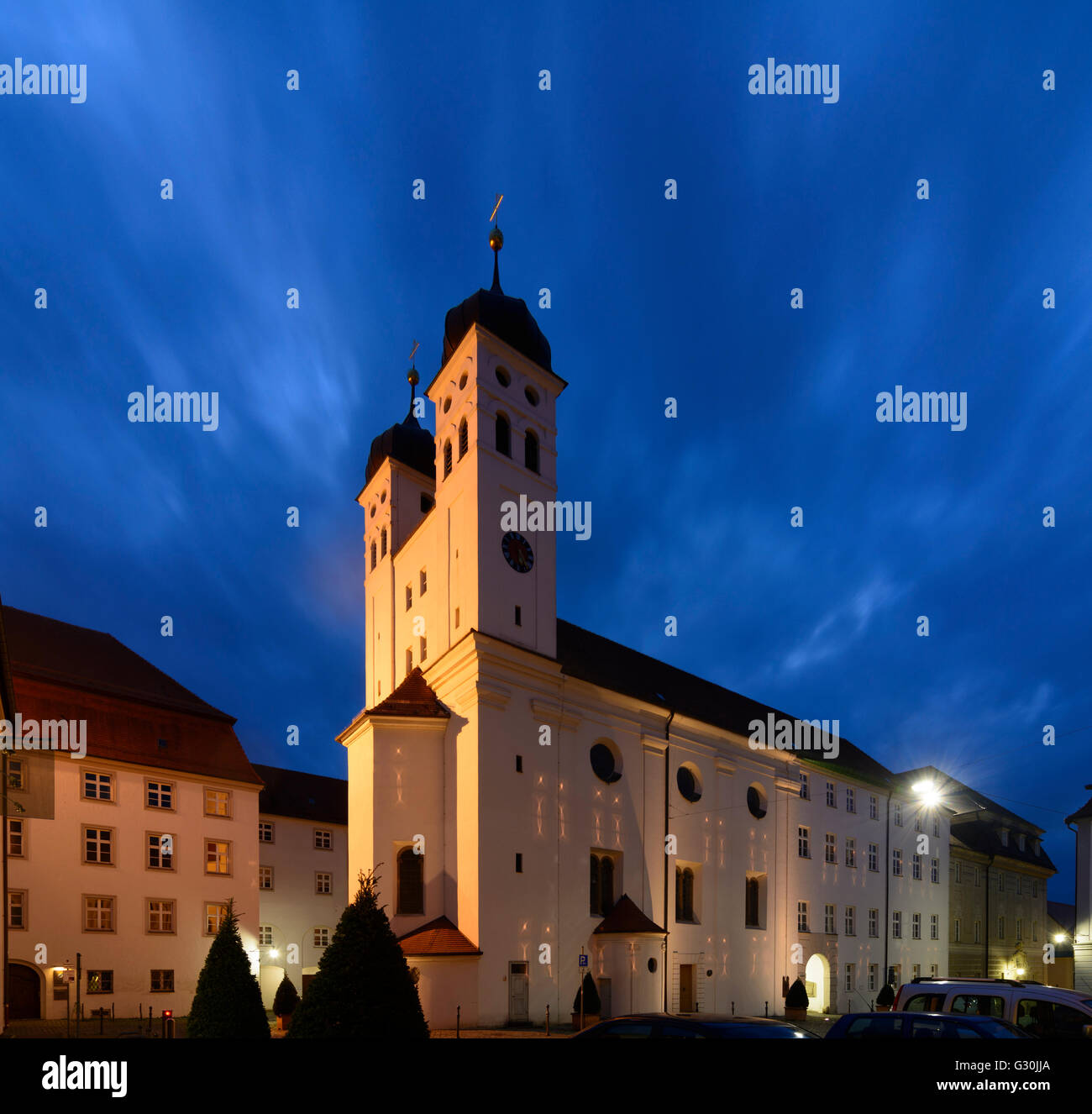Markgraf Burg Kirche Hofkirche, Deutschland, Bayern, Bayern, Schwaben, Swabia, Günzburg Stockfoto