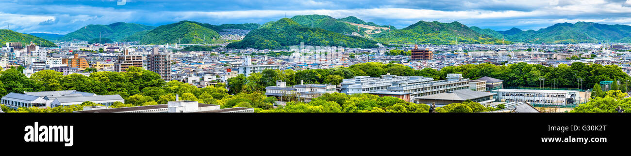 Ansicht von Himeji Stadt von der Burg - Japan Stockfoto