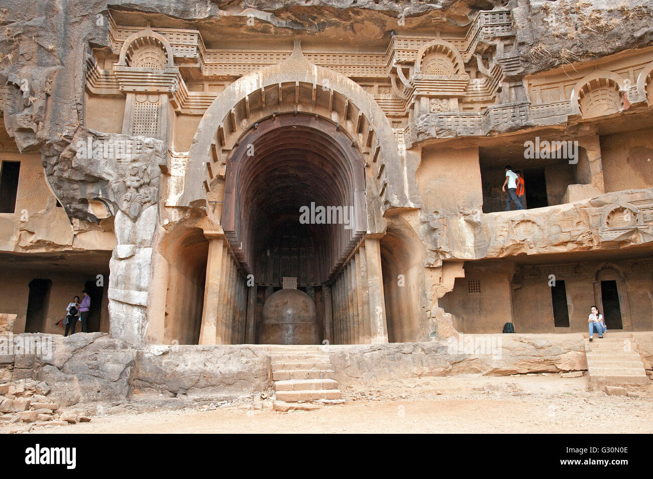 Das Bild von Bhaja Höhlen in Lonavala Maharashtra, Indien Stockfoto