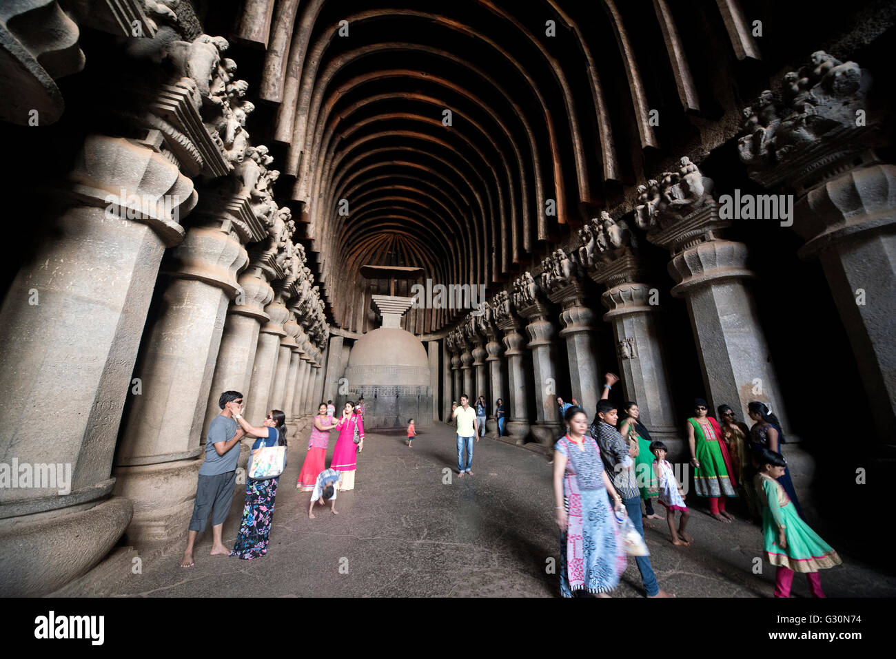 Das Bild von Karla Höhlen in Lonavala Maharashtra, Indien Stockfoto