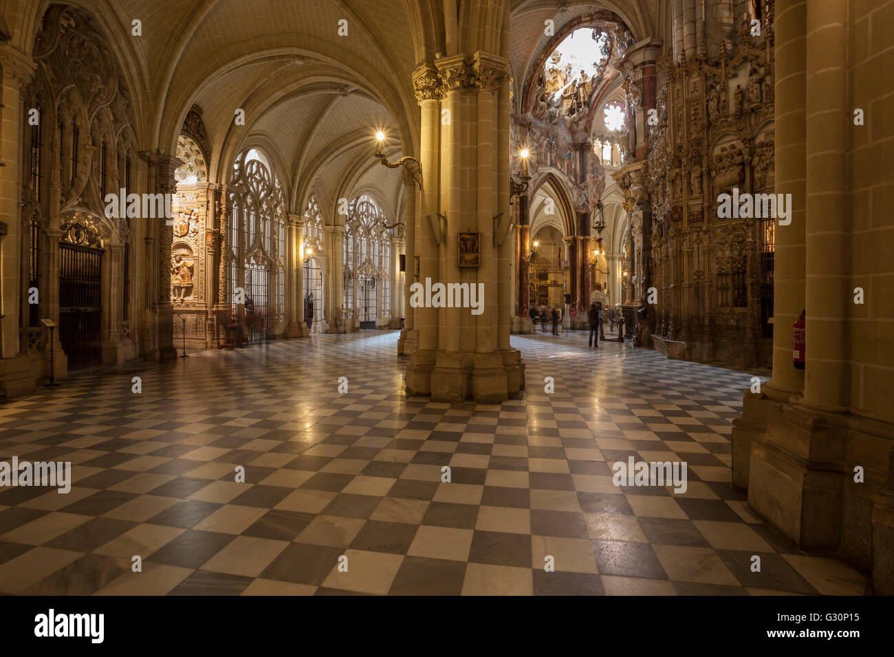 Innere des Toledo Kathedrale, Kastilien-La Mancha, Spanien. Stockfoto