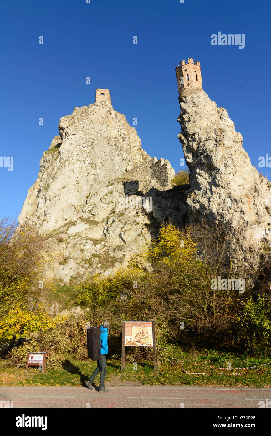 Burg Devin (Theben), Slowakei, Bratislava (Pressburg) Stockfoto