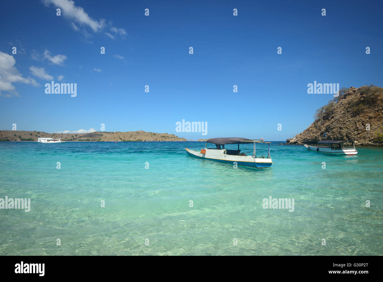 Pink Beach auf der Insel Komodo in Indonesien Stockfoto