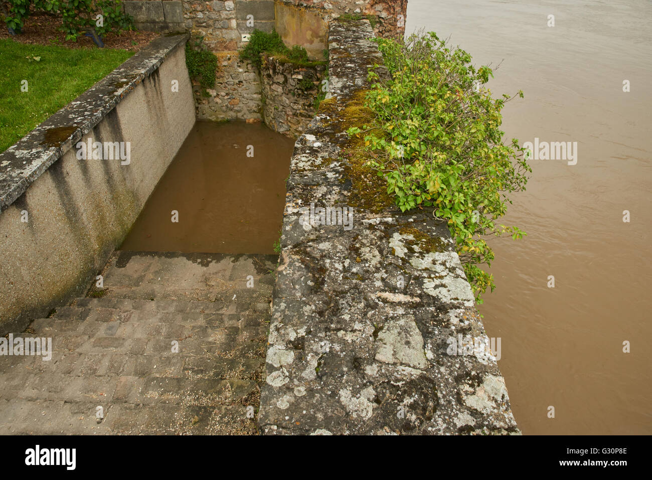 Ebene der Seine rising Stockfoto