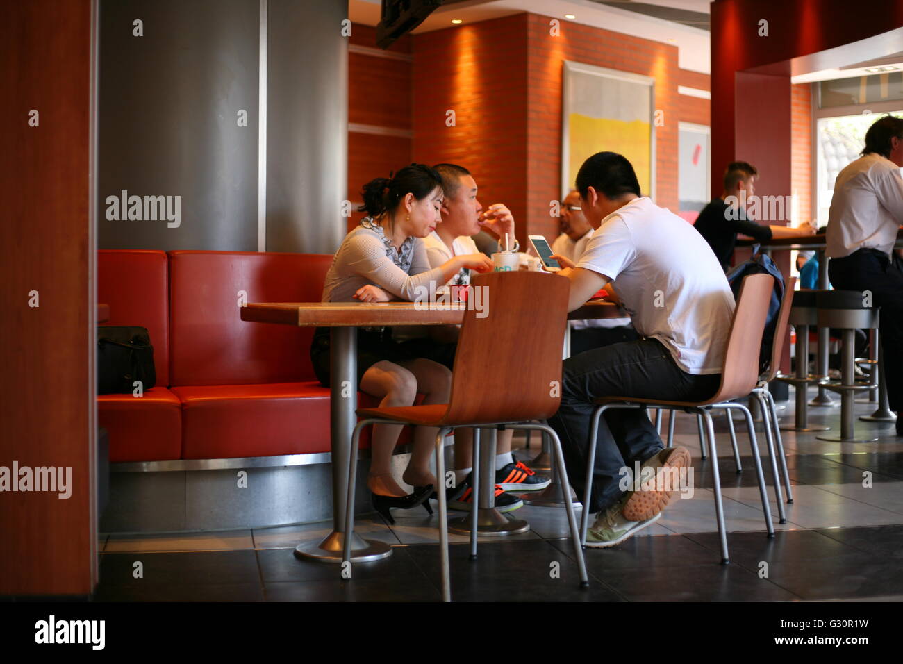 Fast Food-Restaurant, Köln, Deutschland Stockfoto