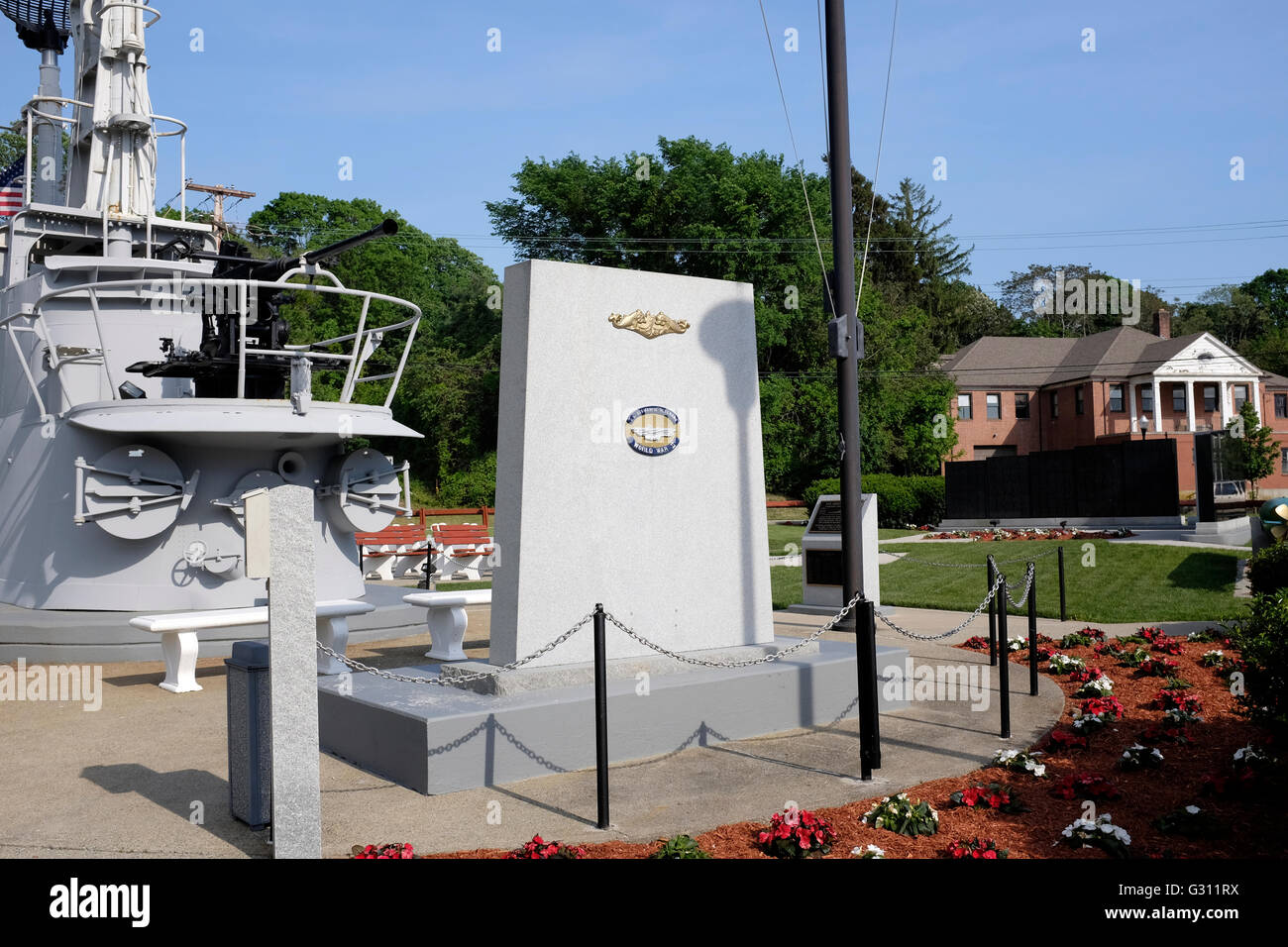 Dem zweiten Weltkrieg u-Boot Denkmal Ost in Groton, Connecticut Stockfoto