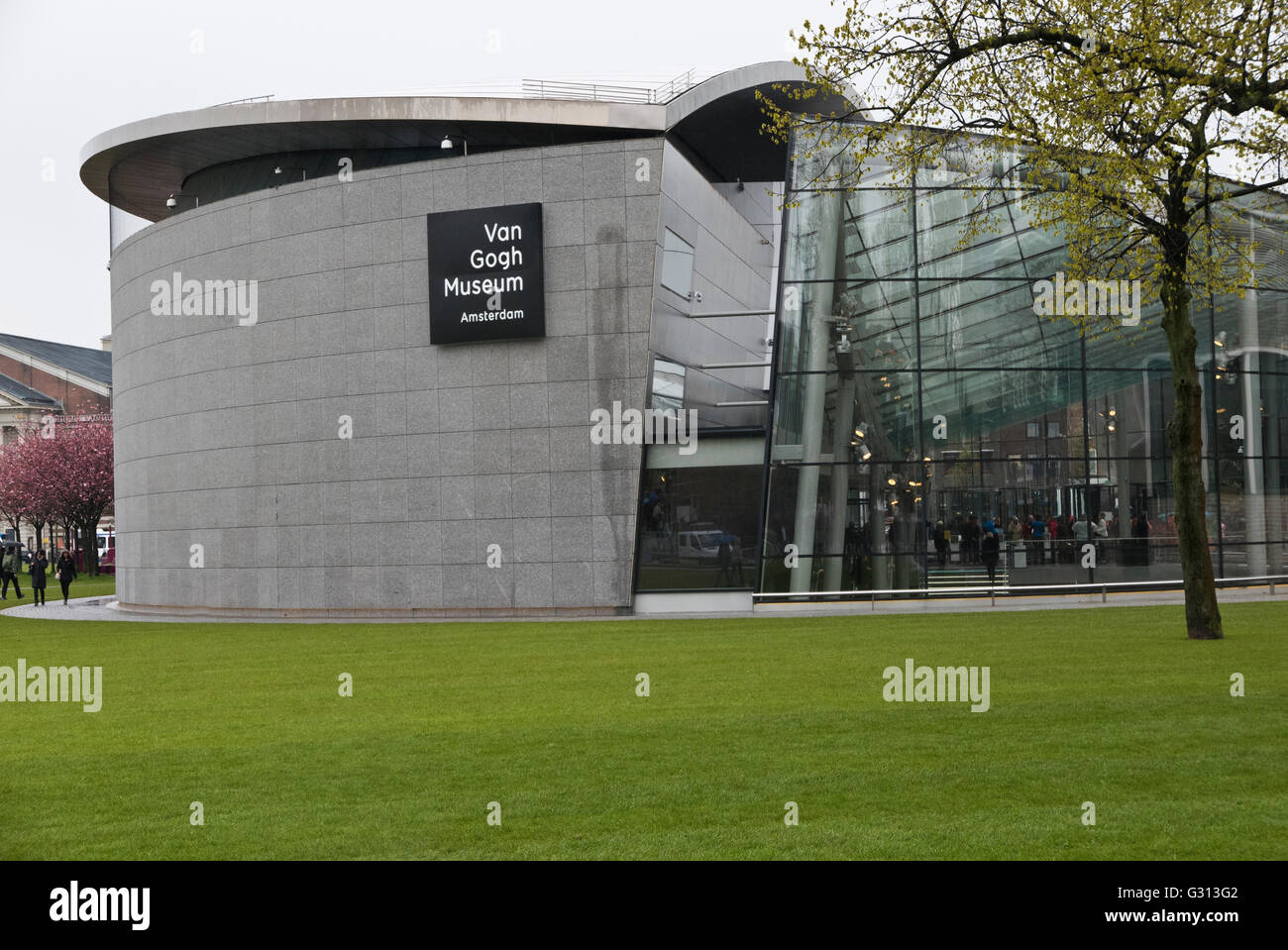 Das Exterieur des Van Gogh Museum in Amsterdam, Holland, Niederlande. Stockfoto