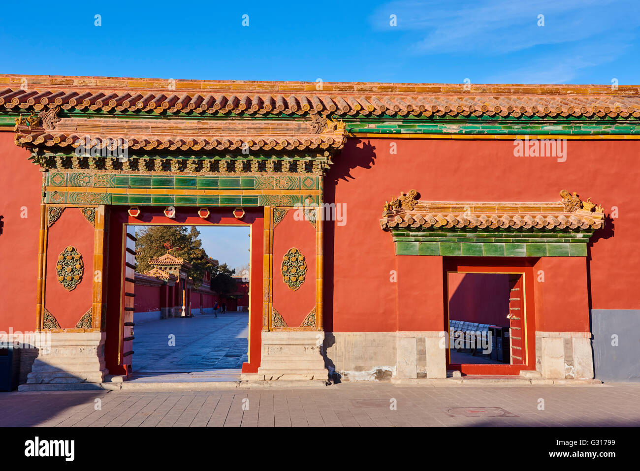China, Peking, Verbotene Stadt, Palast des Mitgefühls und Ruhe Stockfoto
