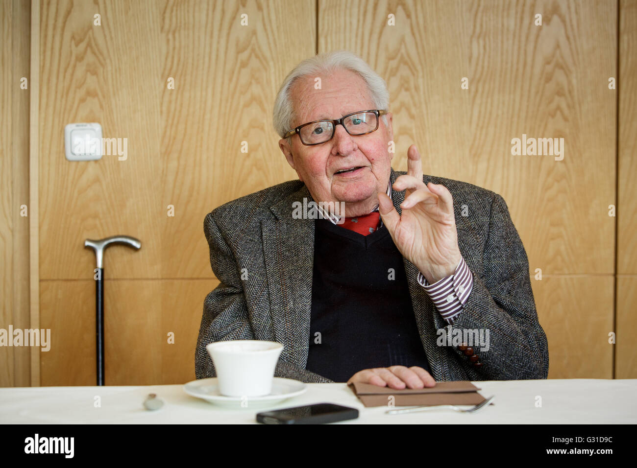 Muenchen, Deutschland, Hans-Jochen Vogel, SPD, ehemaliger Parteivorsitzender Stockfoto