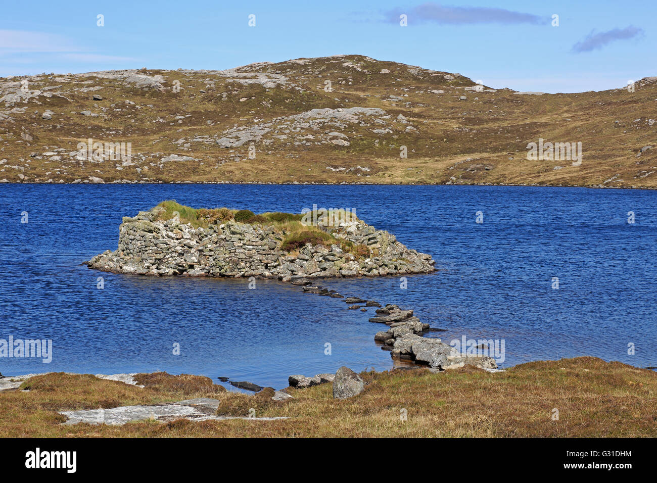 Dun auf Loch ein Duin auf z. Insel äußeren Hebriden Stockfoto