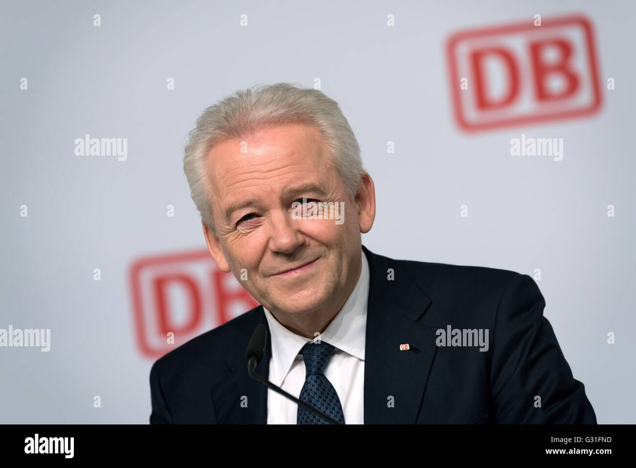 Berlin, Deutschland, Rüdiger Grube, Vorstandsvorsitzender der Deutschen Bahn Stockfoto