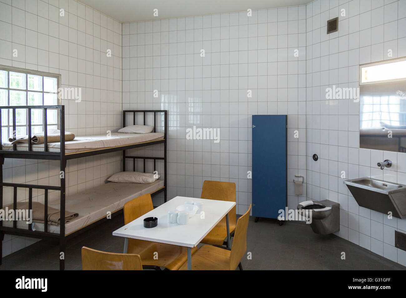 Bremen, Deutschland, Gefängniszelle Polizeigewahrsam Stockfoto