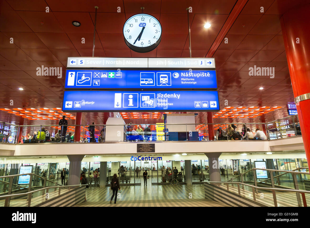 Prag, Tschechische Republik, CD Centrum in Prag Hauptbahnhof Stockfoto
