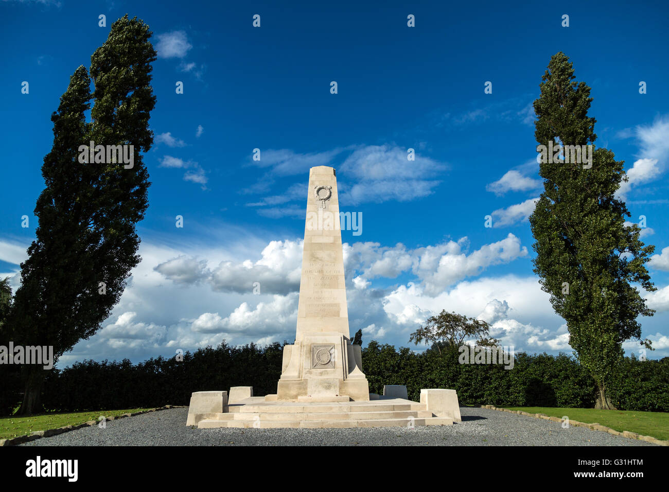 Zonnebeke, Belgien, New Zealand Denkmal Stockfoto