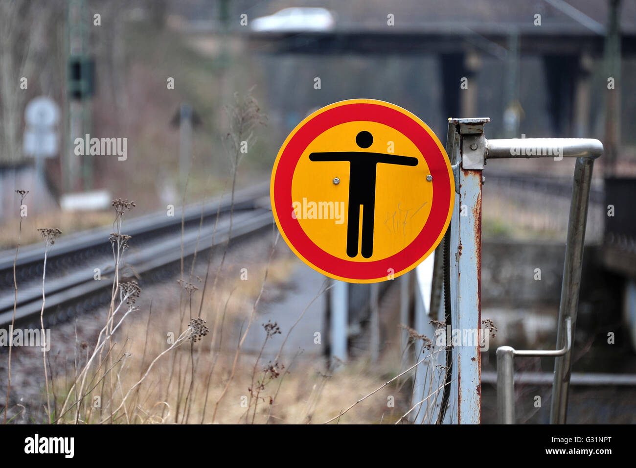 Chemnitz, Deutschland, Zeichen anstelle von den Chemnitz-Sued Bahnhof Stockfoto