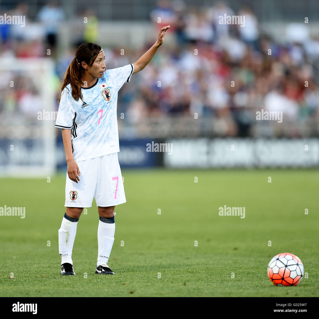 Commerce City, Colorado, USA. 2. Juni 2016. EMI Nakajima (JPN) Fußball: Frauen Internationale Freundschaftsspiele match zwischen USA 3-3 Japan an Dick's Sporting Goods Park in Commerce City, Colorado, USA. © AFLO/Alamy Live-Nachrichten Stockfoto