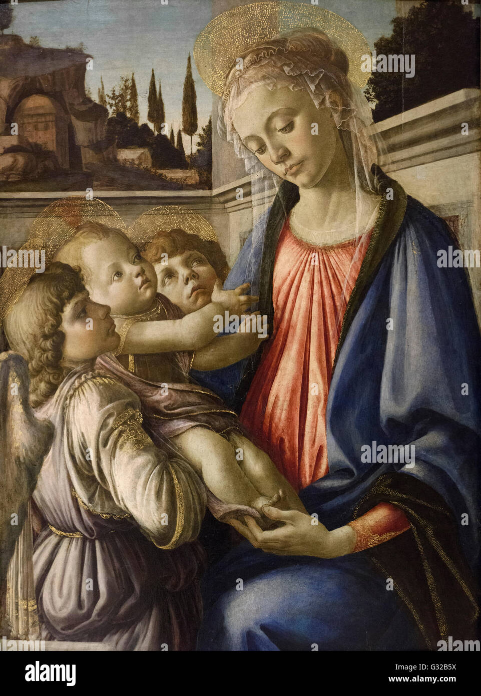 Sandro Botticelli (1445-1510), Madonna mit Kind und zwei Engeln, 1468/9.   Madon Stockfoto